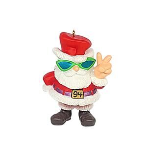 Vintage 1994 Hallmark Keepsake Ornament Feelin' Groovy Santa Claus Sun Glasses